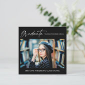 Moderner, stilvoller Kalligrafie-Ink-Script-Abschl Ankündigung (Stehend Vorderseite)