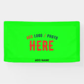MODERNER STILVOLLER KUNSTSTOM NEON GREEN VERIFIED  BANNER (Horizontal)
