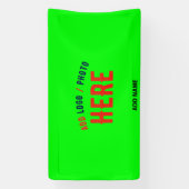MODERNER STILVOLLER KUNSTSTOM NEON GREEN VERIFIED  BANNER (Vertikal)