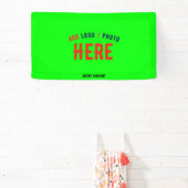 MODERNER STILVOLLER KUNSTSTOM NEON GREEN VERIFIED  BANNER (InSitu)