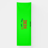 MODERNER STILVOLLER KUNSTSTOM NEON GREEN VERIFIED  BANNER (Vertikal)