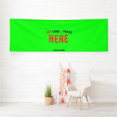 MODERNER STILVOLLER KUNSTSTOM NEON GREEN VERIFIED  BANNER (Insitu)
