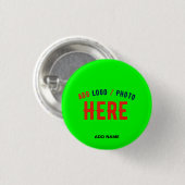 MODERNER STILVOLLER KUNSTSTOM NEON GREEN VERIFIED  BUTTON (Vorne & Hinten)
