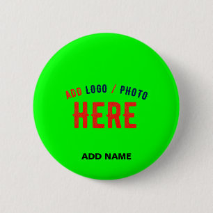 MODERNER STILVOLLER KUNSTSTOM NEON GREEN VERIFIED  BUTTON