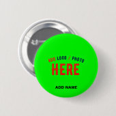 MODERNER STILVOLLER KUNSTSTOM NEON GREEN VERIFIED BUTTON (Vorne & Hinten)
