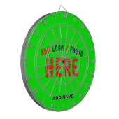 MODERNER STILVOLLER KUNSTSTOM NEON GREEN VERIFIED DARTSCHEIBE (Vorderseite Links)