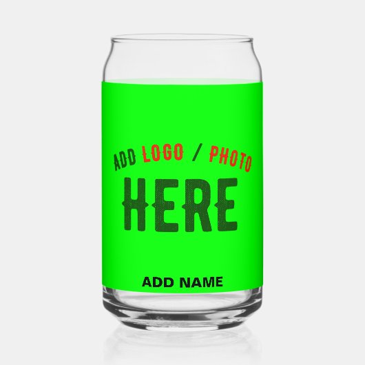 MODERNER STILVOLLER KUNSTSTOM NEON GREEN VERIFIED  DOSENGLAS (Vorderseite)