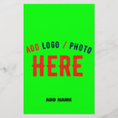 MODERNER STILVOLLER KUNSTSTOM NEON GREEN VERIFIED FLYER (Hinten)