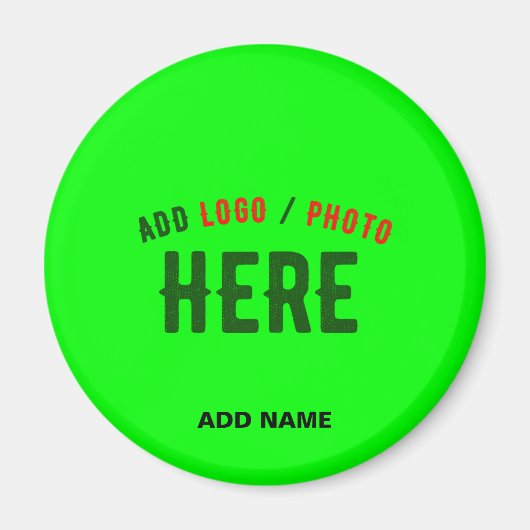 MODERNER STILVOLLER KUNSTSTOM NEON GREEN VERIFIED MAGNET (Vorne)