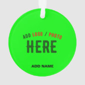 MODERNER STILVOLLER KUNSTSTOM NEON GREEN VERIFIED ORNAMENT (Rückseite)
