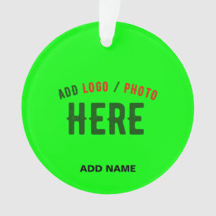 MODERNER STILVOLLER KUNSTSTOM NEON GREEN VERIFIED ORNAMENT