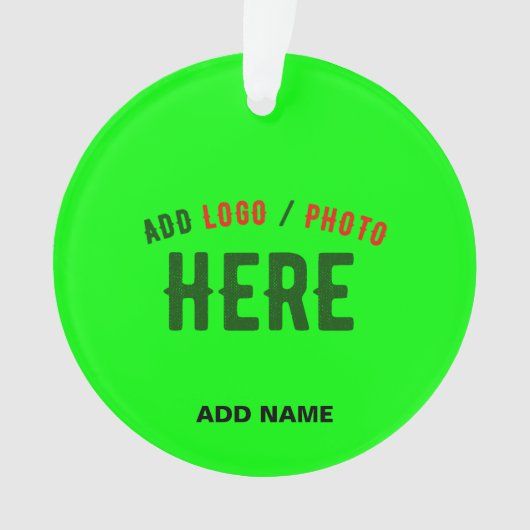 MODERNER STILVOLLER KUNSTSTOM NEON GREEN VERIFIED ORNAMENT (Vorderseite)