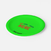 MODERNER STILVOLLER KUNSTSTOM NEON GREEN VERIFIED PAPPTELLER (Schrägansicht)