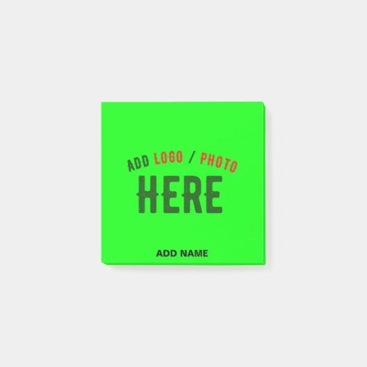 MODERNER STILVOLLER KUNSTSTOM NEON GREEN VERIFIED  POST-IT KLEBEZETTEL (Vorderseite)