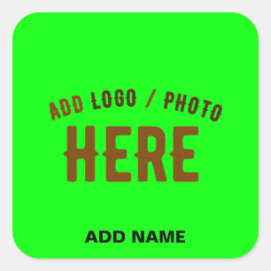 MODERNER STILVOLLER KUNSTSTOM NEON GREEN VERIFIED  QUADRATISCHER AUFKLEBER