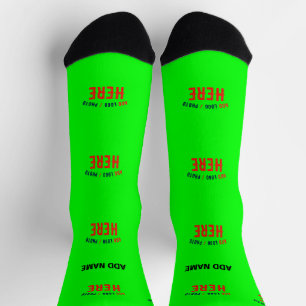 MODERNER STILVOLLER KUNSTSTOM NEON GREEN VERIFIED SOCKEN