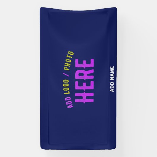 MODERNER STILVOLLER KUSTOM NAVY BLAUE VERIFIED MAR BANNER (Vertikal)