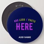 MODERNER STILVOLLER KUSTOM NAVY BLAUE VERIFIED MAR BUTTON (Vorne & Hinten)