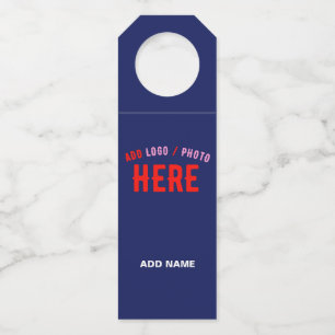 MODERNER STILVOLLER KUSTOM NAVY BLAUE VERIFIED MAR FLASCHENANHÄNGER