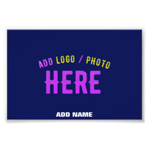 MODERNER STILVOLLER KUSTOM NAVY BLAUE VERIFIED MAR FOTODRUCK
