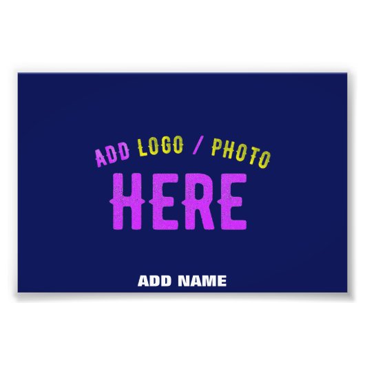 MODERNER STILVOLLER KUSTOM NAVY BLAUE VERIFIED MAR FOTODRUCK (Vorne)