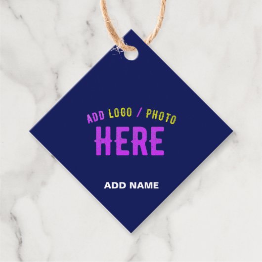 MODERNER STILVOLLER KUSTOM NAVY BLAUE VERIFIED MAR GESCHENKANHÄNGER (Vorderseite)