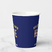 MODERNER STILVOLLER KUSTOM NAVY BLAUE VERIFIED MAR PAPPBECHER (Links)