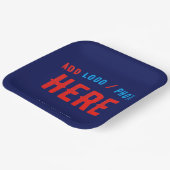 MODERNER STILVOLLER KUSTOM NAVY BLAUE VERIFIED MAR PAPPTELLER (Gewinkelt)