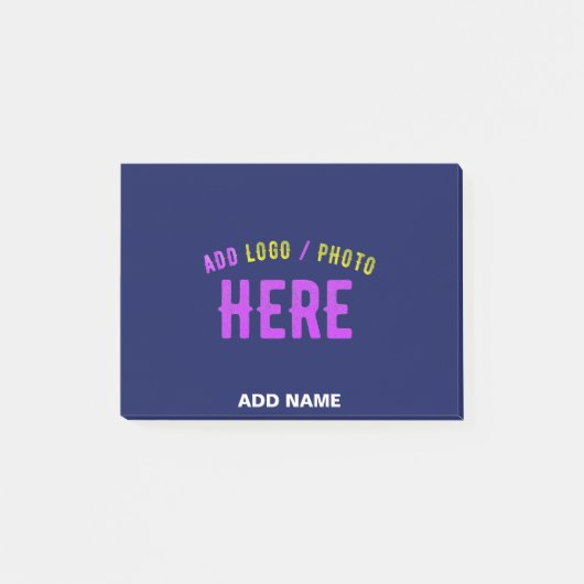 MODERNER STILVOLLER KUSTOM NAVY BLAUE VERIFIED MAR POST-IT KLEBEZETTEL (Vorderseite)