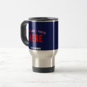 MODERNER STILVOLLER KUSTOM NAVY BLAUE VERIFIED MAR REISEBECHER (Vorderseite Links)