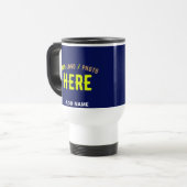 MODERNER STILVOLLER KUSTOM NAVY BLAUE VERIFIED MAR REISEBECHER (Vorderseite Links)
