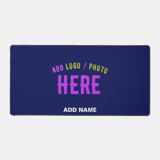 MODERNER STILVOLLER KUSTOM NAVY BLAUE VERIFIED MAR SCHREIBTISCHUNTERLAGE (Vorderseite)