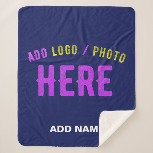 MODERNER STILVOLLER KUSTOM NAVY BLAUE VERIFIED MAR SHERPADECKE (Vorderseite)