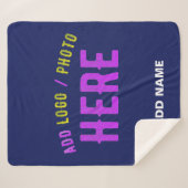 MODERNER STILVOLLER KUSTOM NAVY BLAUE VERIFIED MAR SHERPADECKE (Vorderseite (Horizontal))