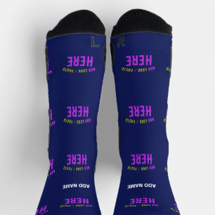 MODERNER STILVOLLER KUSTOM NAVY BLAUE VERIFIED MAR SOCKEN