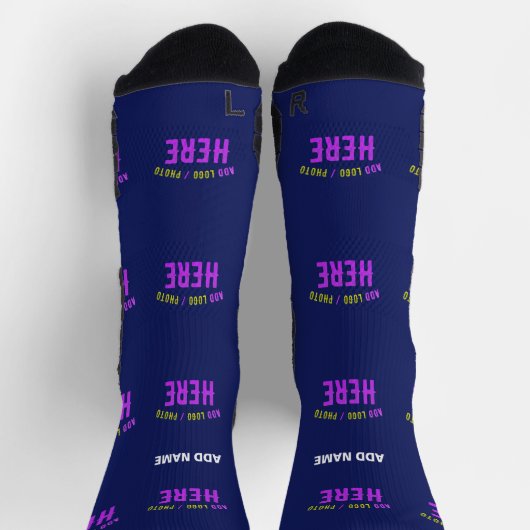 MODERNER STILVOLLER KUSTOM NAVY BLAUE VERIFIED MAR SOCKEN (Oben)