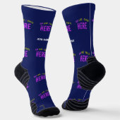 MODERNER STILVOLLER KUSTOM NAVY BLAUE VERIFIED MAR SOCKEN (Gewinkelt)