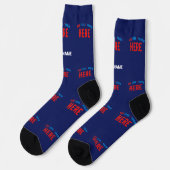 MODERNER STILVOLLER KUSTOM NAVY BLAUE VERIFIED MAR SOCKEN (Linkes Detail)