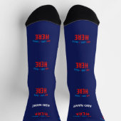 MODERNER STILVOLLER KUSTOM NAVY BLAUE VERIFIED MAR SOCKEN (Oben)