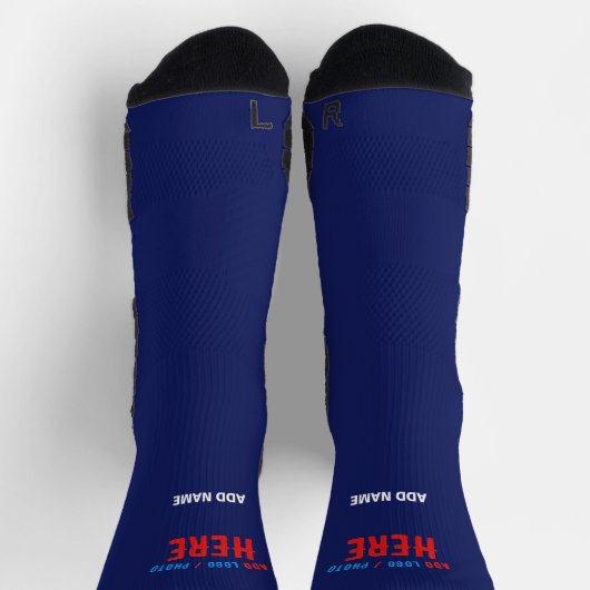 MODERNER STILVOLLER KUSTOM NAVY BLAUE VERIFIED MAR SOCKEN (Oben)