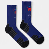 MODERNER STILVOLLER KUSTOM NAVY BLAUE VERIFIED MAR SOCKEN (Rechts)