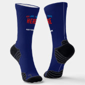 MODERNER STILVOLLER KUSTOM NAVY BLAUE VERIFIED MAR SOCKEN (Gewinkelt)