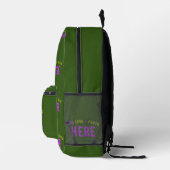 MODERNER STILVOLLER KUSTOM-WALD GRÜNE ÜBERPRÜFTE M BEDRUCKTER RUCKSACK (Rechts)