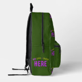 MODERNER STILVOLLER KUSTOM-WALD GRÜNE ÜBERPRÜFTE M BEDRUCKTER RUCKSACK (Links)