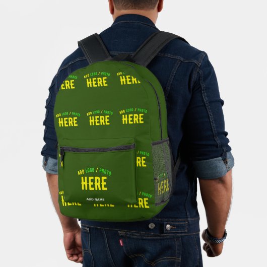MODERNER STILVOLLER KUSTOM-WALD GRÜNE ÜBERPRÜFTE M BEDRUCKTER RUCKSACK (Insitu (Modell))