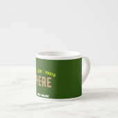 MODERNER STILVOLLER KUSTOM-WALD GRÜNE ÜBERPRÜFTE M ESPRESSOTASSE (Vorderseite Rechts)