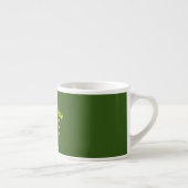 MODERNER STILVOLLER KUSTOM-WALD GRÜNE ÜBERPRÜFTE M ESPRESSOTASSE (Rechts)
