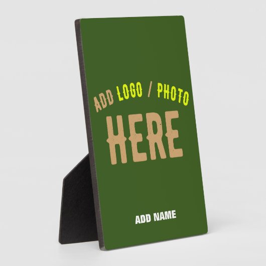 MODERNER STILVOLLER KUSTOM-WALD GRÜNE ÜBERPRÜFTE M FOTOPLATTE (Seite)