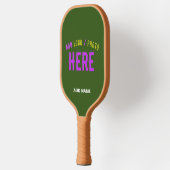 MODERNER STILVOLLER KUSTOM-WALD GRÜNE ÜBERPRÜFTE M PICKLEBALL SCHLÄGER (Links)