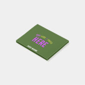MODERNER STILVOLLER KUSTOM-WALD GRÜNE ÜBERPRÜFTE M POST-IT KLEBEZETTEL (angewinkelt)